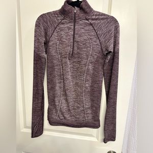 Lulu Lemon running long sleeve 3/4 zip
